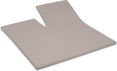 YOON hoeslaken katoensatijn enkele split taupe - 160x200 cm - GOTS gecertificeerd 100% katoensatijn