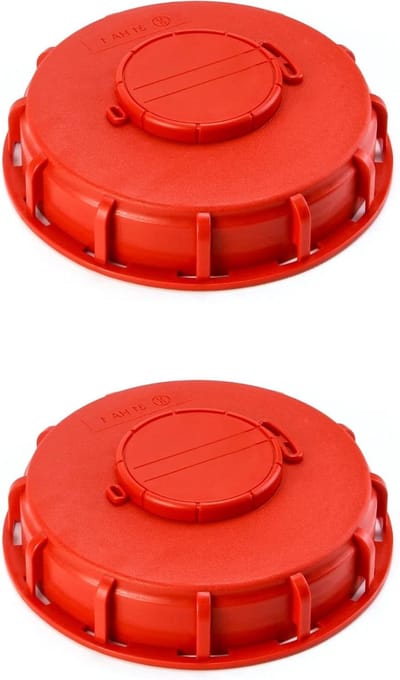 Plastic deksel 16 cm voor 1000 liter tank met ventilatiegat - Set van 2 stuks voor wateropslag en tankaccessoires