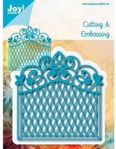 Joy! Crafts Snij- embos stencil - hek groot 95x95 mm