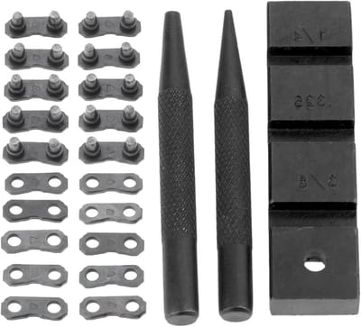 Kettingzaag Reparatie Set - Kettingbreker Tool - Ketting Repareren - Brede Ketting Compatibiliteit - 3 Stuks - Zwart - Grijs
