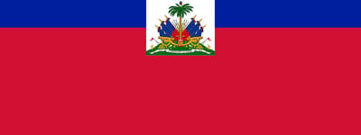 Vlag Haiti Met Wapen 100x150cm - Glanspoly