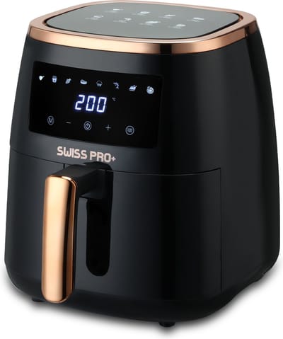 Swiss Pro+ Airfryer SP-AF6.5L.BG airfryer XXXL - Intelligente Heteluchtfriteuse Digitaal- 6.5 L - XXXL 1500W Black/rose gold