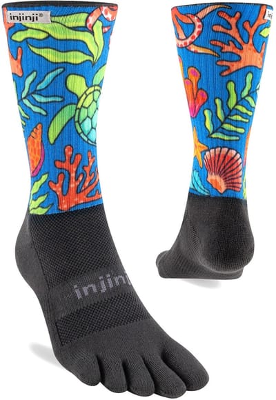 Injinji Trail Midweight Crew - Blauw/Groen - 37-40