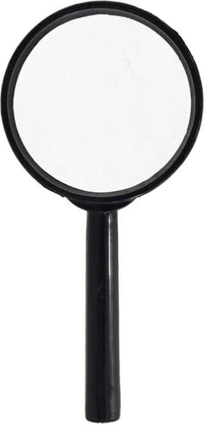 Gerimport Vergrootglas/Loep - zwart - kunststof/glas - D60 mm - speelgoed
