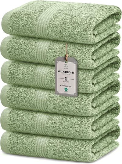 Handdoeken Set - Badkamer Handdoeken - Dagelijks Gebruik - Zacht Katoen - 40x70 cm - Saliegroen