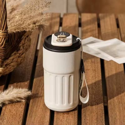Slimme thermosfles Water Digitale LED Temperatuur Koffiemok Beker Roestvrij staal Hydroflask Draagbare thermosflessen Cadeau Student (450 ml) 450ml