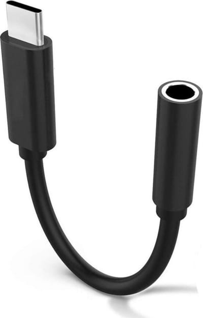 USB-C naar 3.5mm Jack Adapter - Zwart - USB-C naar Aux Kabel - Audiokabel USB-C - Headphone Jack Converter
