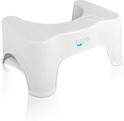 Perfecte hoogte toiletkruk voor gezonde darmflora - aanbevolen houding tegen aambeien, obstipatie, winderigheid, prikkelbare darm, opgeblazen gevoel (modern)