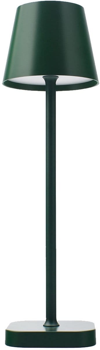 FlinQ Tafellamp Lume - Tafellamp Oplaadbaar - Tafellamp slaapkamer - Oplaadbaar - Dimbaar met geheugenstand - 3 lichtstanden - 38cm - Donkergroen