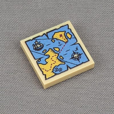 MOC 10 STUKS 3068 Bedrukt 2x2 Patroon Piratenschip Schedel Vloertegels Bouwstenen Schatkaart Stenen Deeltjes Speelgoed Kinderen Cadeaus