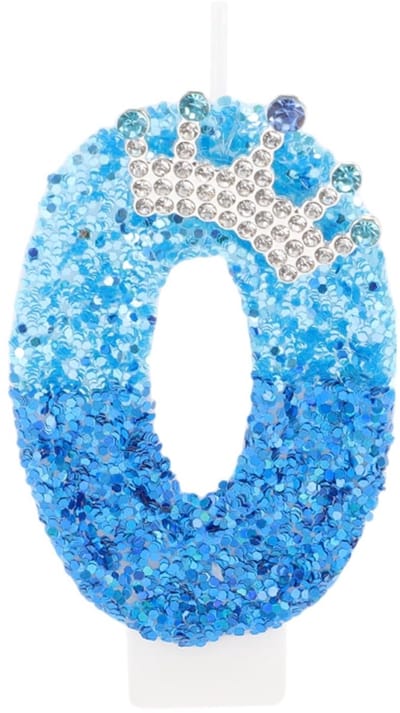 Dailygoods- Verjaardagskaarsen Pauwenblauw - Kroonverjaardagskaarsen - Decoratie Taart - 3D-Design - Rookvrij - 7,5 cm - Taartkaarsen