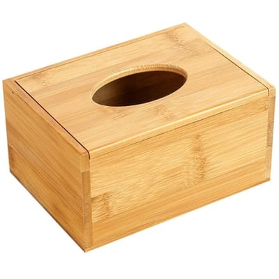 Bamboe Tissuebox Houder Opbergpapierdoos Tissuebox Cover Auto Hout Servetten Houder Etui Organizer Woondecoratie