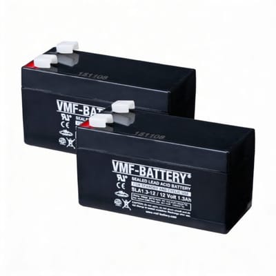 VMF - Oplaadbare Loodaccu - Lead-Acid - Oplaadbaar - 12 V - 1300 mAh - Geleverd per 2 stuks - Inclusief oplaadkabel - Staffelkorting