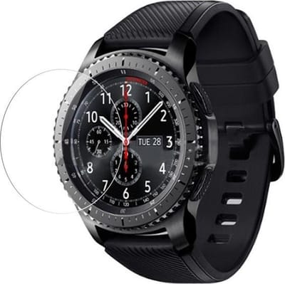 DrPhone PROTEC Series - Samsung Galaxy Watch 46mm / S3 / S4 Glazen Protector - Screenprotector Glas - Op maat Gesneden