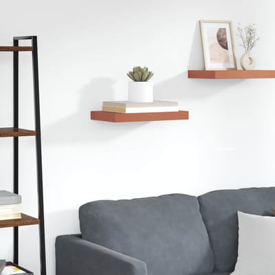 vidaXL - Wandplank - Muurmontage - Rood - 40 - x - 23,5 - x - 3,8 - cm - Bewerkt - hout