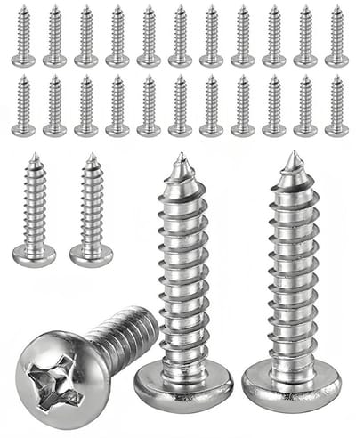 Dailygoods- Zelftappende Schroeven 50 Stuks - ST3,5 x 30 mm - Platte Kop Phillips - Houtbewerkingsschroeven - Koolstofstaal - Roestvrij en Duurzaam
