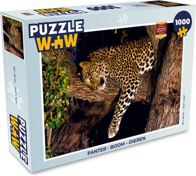 Puzzel Panter - Boom - Dieren - Legpuzzel - Puzzel 1000 stukjes volwassenen