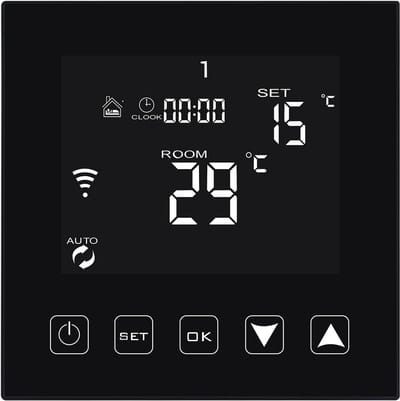 Slimme Thermostaat WiFi - Verwarming Regelaar - Comfort Verwarmen - App & Spraakbesturing - 8.6 x 4 x 8.6 cm