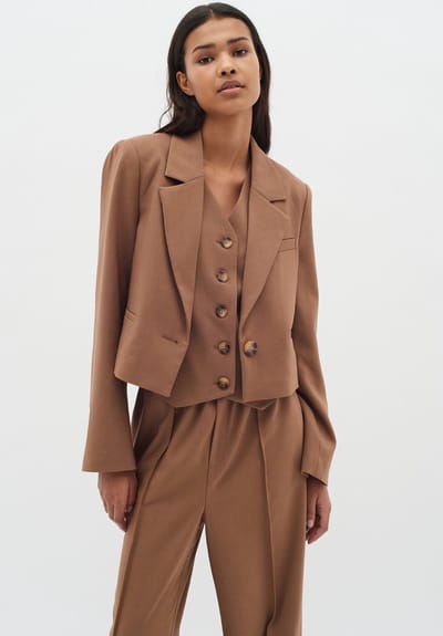 INWEAR Khailw Short Blazer Blazers Dames - Bruin - Maat 42