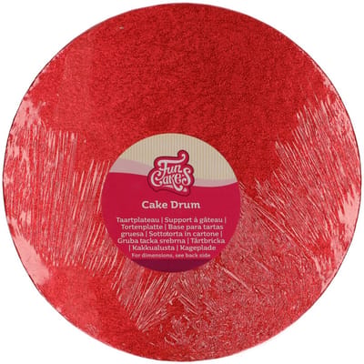 FunCakes Cake Drum Rond - Rood - Ø25 cm / 12 mm - Taartonderlegger - Taartkarton