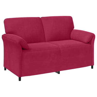 vidaXL - 2-Zits - Sofa - Wijnrood - 158 - x - 83 - x - 95 - cm - Fluweel