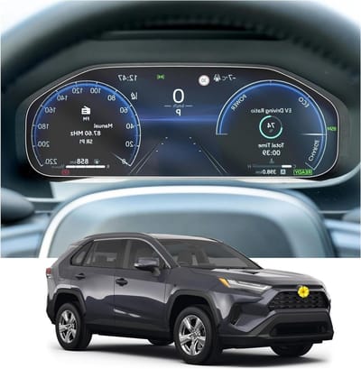 Beschermfolie voor Toyota RAV4 2023 2024 - 12.3 inch Instrumentenpaneel - Krasbestendige GPS Schermbeschermer en Navi Display Film - 2 Stuks Accessoires