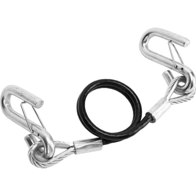 Veiligheidskabel voor trailer 27,6 inch S-haak Veer Veiligheidstouw RV 3500 lbs Draagvermogen Veiligheidskabel voor trekken