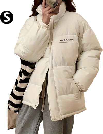 Nivard Winterjas - Dames - Parka Heren Winterjas - Winter - Volwassen - Lange Jas Dames - Mantel Dames - Wit - Maat S