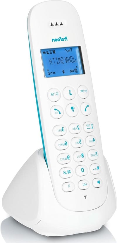 DECT-telefoon - Draadloze telefoon - Thuisgebruik - Compatibel met hoortoestellen - 390 Gram - Blauw