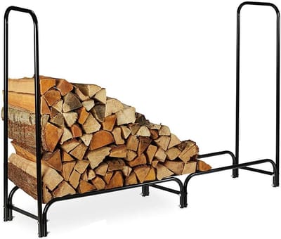 Houthok - Houtopslag - Haardhout Opslaan - Binnen Buiten - 150x120x35 cm - Zwart