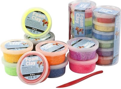 Foam Clay Assortiment – Zelfhardende Klei – Klei Met Styropor Balletjes – 22 Dozen