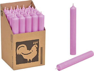 Hahn Dinerkaarsen - Lichtroze - 25x stuks - 18 cm - sfeer kaarsen - 7 branduren - kandelaar