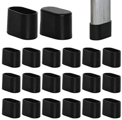 20 stuks PVC stoelpootdoppen voor ovale buizen - Vloerbescherming en rubberen voetdoppen