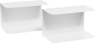 Nachtkastje Notodden set van 2 zwevend 23x40x23 cm wit [en.casa]