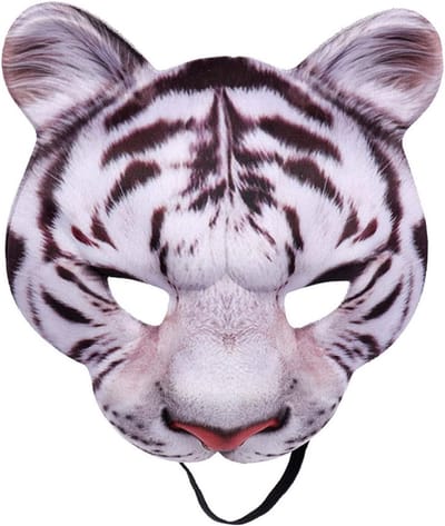 Realistisch Geprinte Halve Masker, Dieren Kostuum Masker voor Halloween, Carnaval en Cosplay, Feestelijke Accessoires en Verkleedkleding