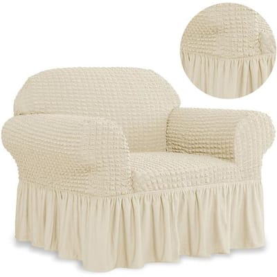 Europese Stijl Fauteuilhoes Met Rok Stretch Bankhoes Voor Woonkamer Elastische Bankhoes 75-120cm