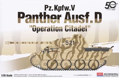 Academy Modelbouwpakket Militaire voertuigen - 13503 Pz.Kpfw. V Panther Ausf. D WWII - Operation Citadel - Duitse Tank Plastic - 1:35 - Modelbouw