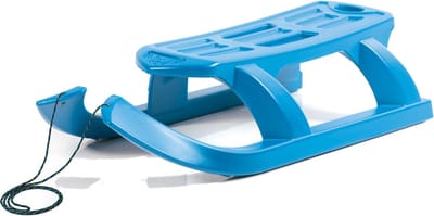 Slee met glijders - Winter slee - Sneeuwpret - Stalen glijders - 755 cm - Blauw