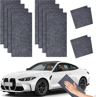 12 Pack Nano Krassen Verwijder Wipes voor Auto, Herstel van Lichte Krassen, Watervlekken en Lakonderhoud met Polijstfunctie