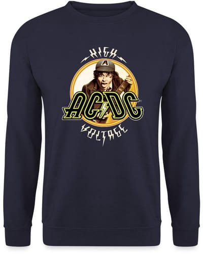 AC/DC Logo High Voltage Album Angus Young Sweater Heren