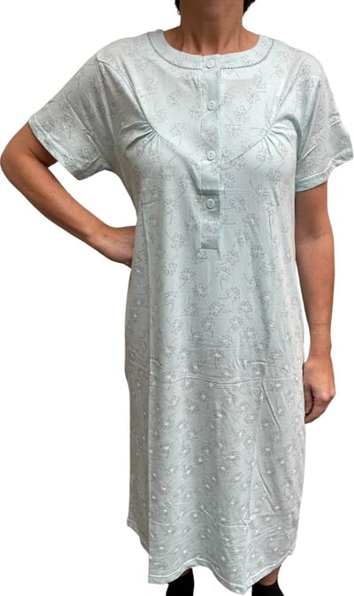 Cocodream Quality - Dames blauwe nachthemd - Maat S - Vrouwen - Geel -