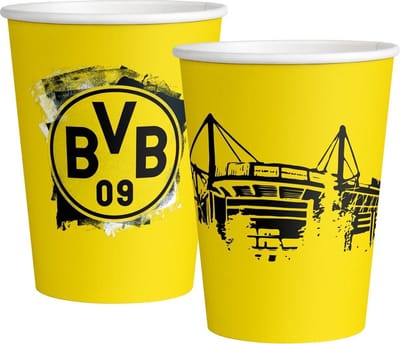 Amscan Feestbekers Bvb Dortmund 500 Ml Karton Geel 6 Stuks