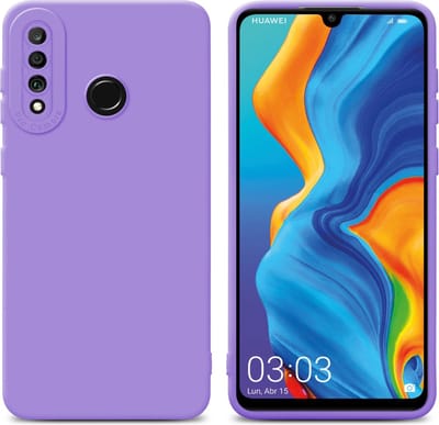 Cadorabo Hoesje geschikt voor Huawei P30 LITE in FLUID LICHT PAARS - Beschermhoes gemaakt van flexibel TPU silicone Cover Fluid Case