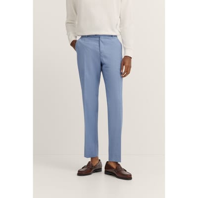 Bugatti Herren Pantalon met vouw en fijne structuur