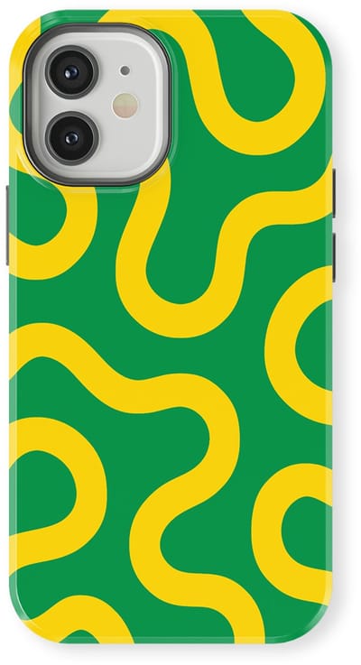 DripCase Motion Flow Tough Hoesje geschikt voor iPhone 12 | Backcover met Mag | Trendy Design | Valbescherming | Reggae Flow