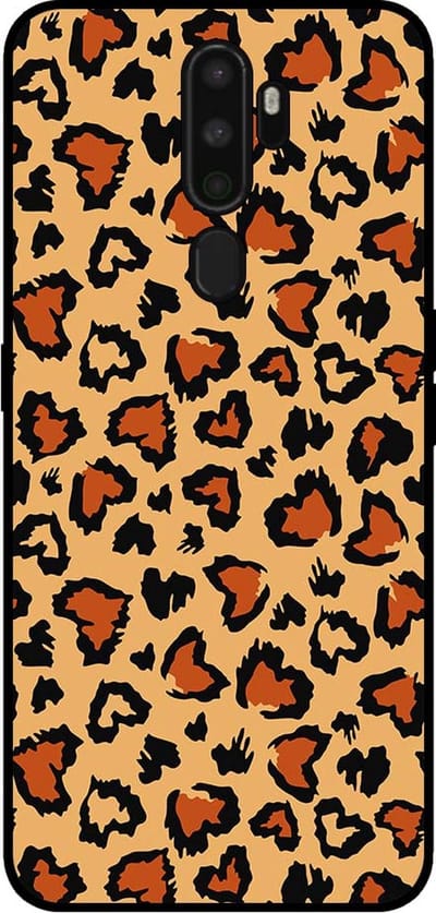 Smartphonica Telefoonhoesje voor OPPO A9 2020 met tijgerprint - backcover met panterprint - Bruin geschikt voor OPPO A9 (2020)