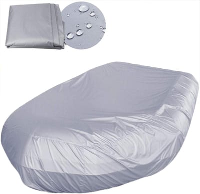 Opblaasbare Boothoezen Heavy Duty, Opblaasboten Botenhoes Waterdicht Stofdicht Uv-bestendig, 210d Oxford Doek Opblaasbare Bootaccessoires, Duurzame En Sterke Opblaasbare Dinghy Cover Opslag，330*94*46cm