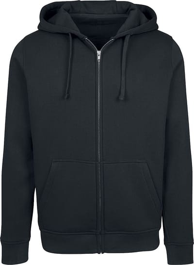 Build Your Brand Basic Zip Hoody Heren Vest met capuchon - zwart - S