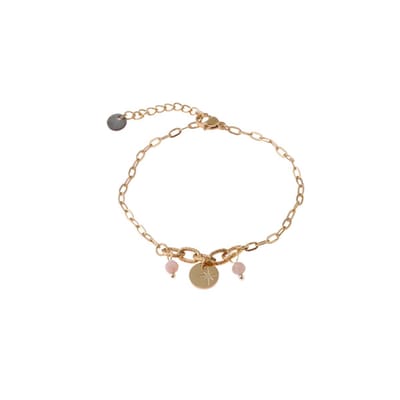 Go Dutch Label Armband Disc Ster Peach Goud B0378-1