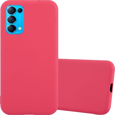 Cadorabo Hoesje geschikt voor Oppo FIND X3 LITE in CANDY ROOD - Beschermhoes gemaakt van flexibel TPU silicone Case Cover